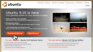 Tela principal do Ubuntu