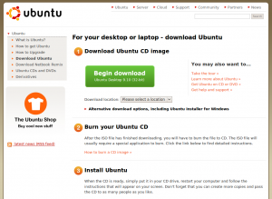 Tela seguinte do Ubuntu